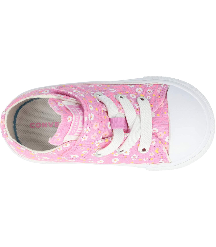 Converse Chuck Taylor All Star 1V Ox Ditsy Floral Rose/Blanc (Peony Pink/White) Toile Bambin Formateurs Chaussures
