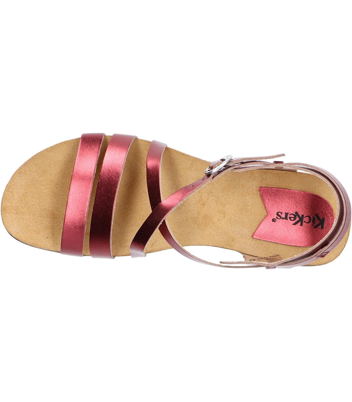 Kickers Anatomium rouge, Sandales Bout Ouvert Femme