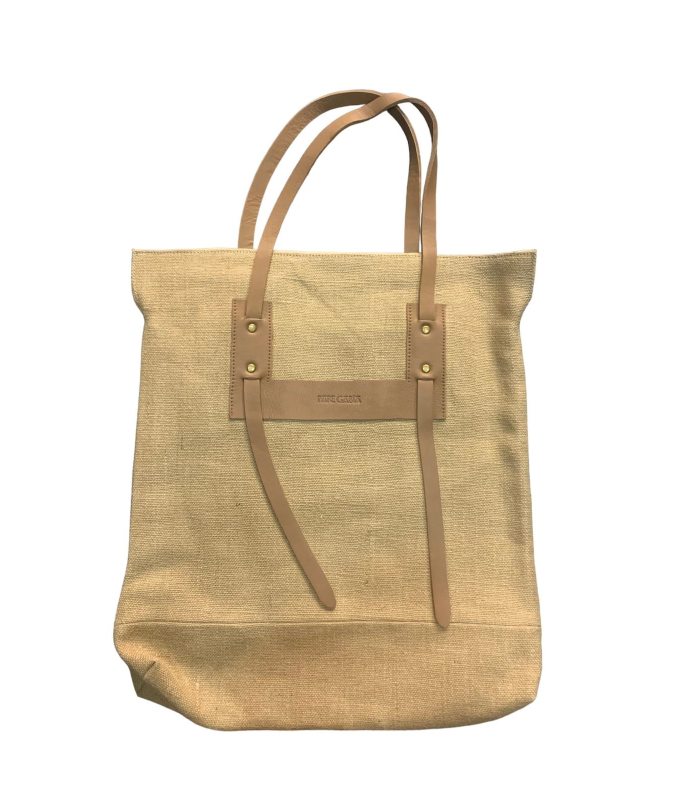 Pare Gabia Cabas en Toile de Jute et Cuir