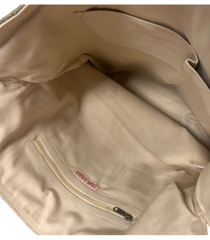 Pare Gabia Cabas en Toile de Jute et Cuir