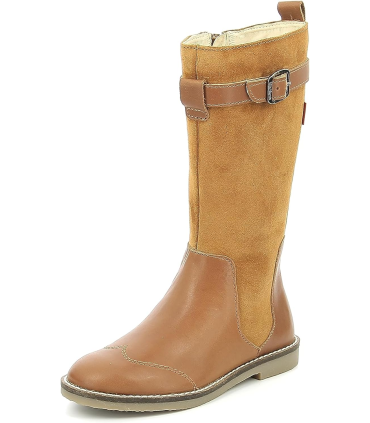 Kickers Fille Tyoube Botte d'équitation camel