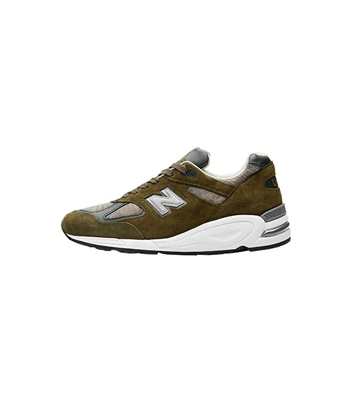 NEW BALANCE UOMO M990 MADE IN USA DSU2 SNEAKERS VERDE MILITARE CAMOSCIO-TESSUTO FALL-WINTER 2016