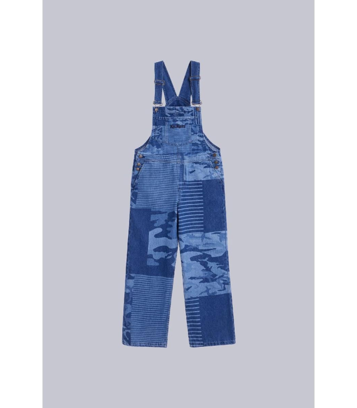 Kickers Dungaree, Salopette, Camo Denim, M
