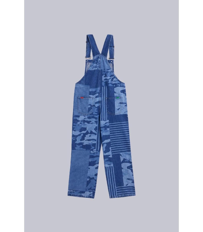 Kickers Dungaree, Salopette, Camo Denim, M