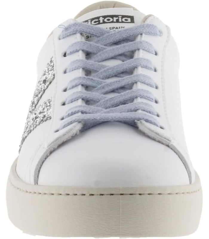 Victoria 1126194-WOMEN Basket Basse Berlin Effet Cuir & Logo PAILLETÉ Basket Basse Femme