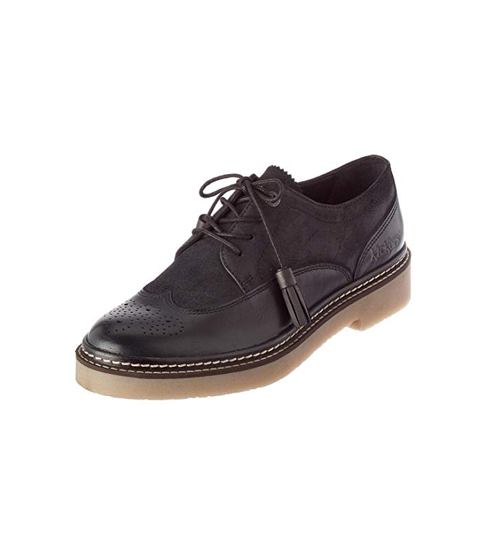 Kickers Femme OXANYBY Plat Oxford, Noir