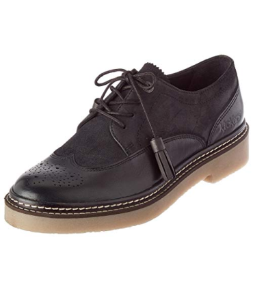 Kickers Femme OXANYBY Plat Oxford, Noir