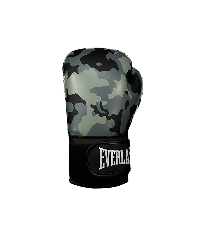 Everlast Unisexe – Gants de Boxe Spark Glove pour Adulte, Gants d'entraînement, Gris Camouflage, 300 ML