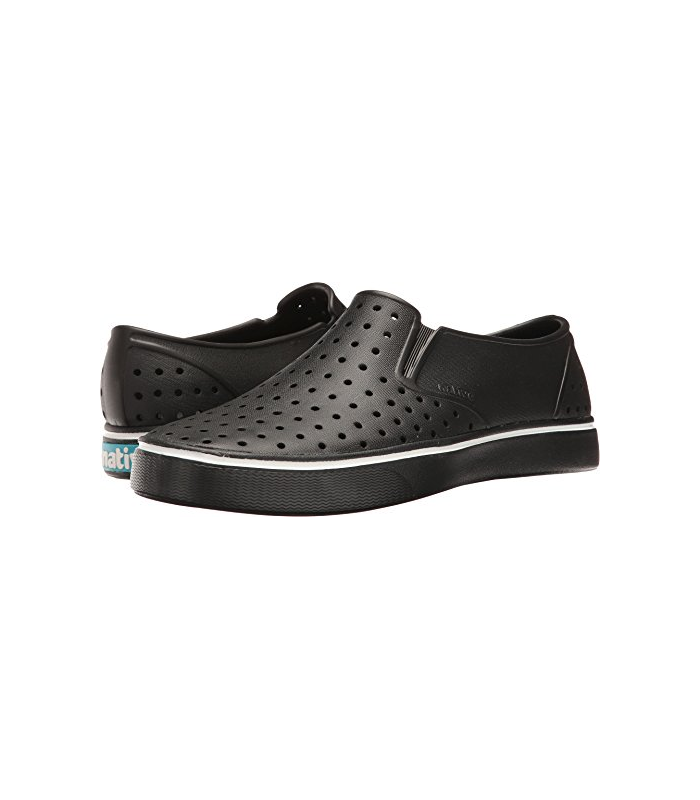 Native Miles Jiffy Black/Jiffy Black Unisex Boat Shoes Size 6M