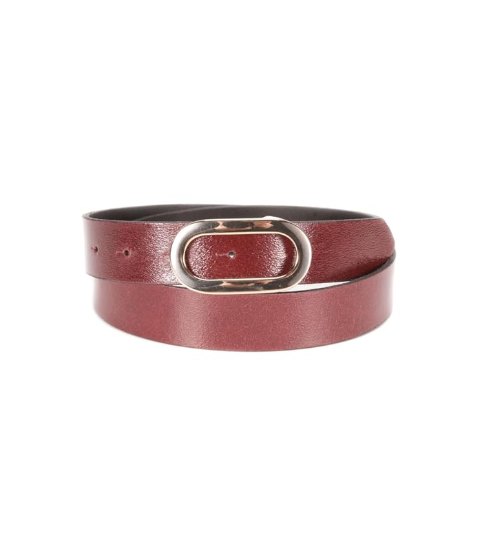 Tamaris Leather Belt W90 Bordeaux