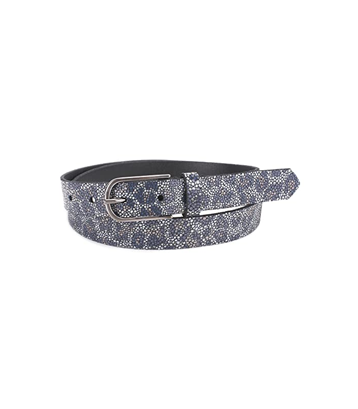 Tamaris Leather Belt W90 Dark Blue