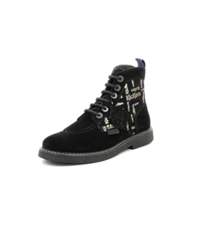 Kickers Legendary, Bottillons Femme, Noir Print, 37 - Livraison Gratui