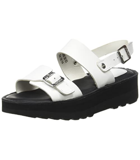 KICKERS Femme Highlight Sandale, Blanc - Livraison Gratuite