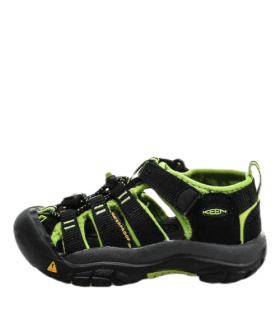 KEEN Newport H2, Sandale Mixte Enfant, BLACK/LIME GREEN, 24 - Livraiso