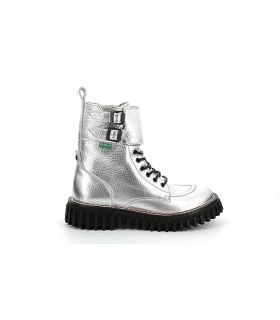 Kickers Akropol, Bottillons Femme, Gris Clair, 37 - Livraison Gratuite