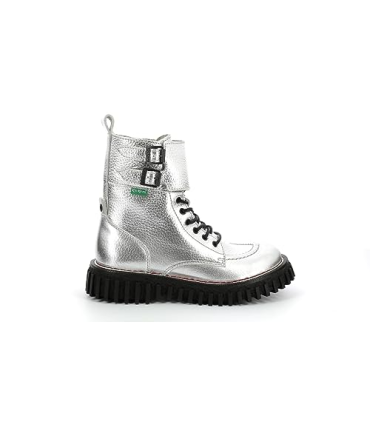 Kickers Akropol, Bottillons Femme, Gris Clair, 37