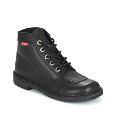 Kickers KICK COL Botte Bottines souple pour Mixte Enfant, Noir, 24 EU