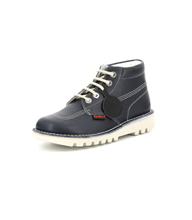 KICKERS Femme Hi Bottine, Bleu, 36 EU - Livraison Gratuite