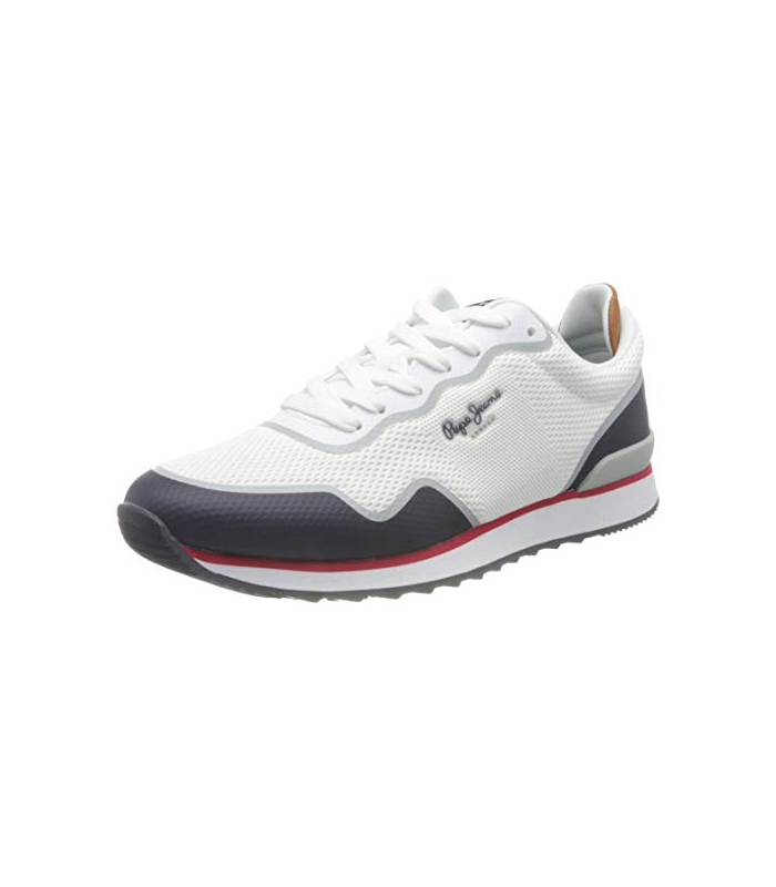 Pepe Jeans Homme Tricot croisé 4 Basket, Blanc (800), 44 EU