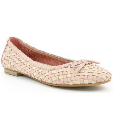 Kickers Batika rose blanc tresse