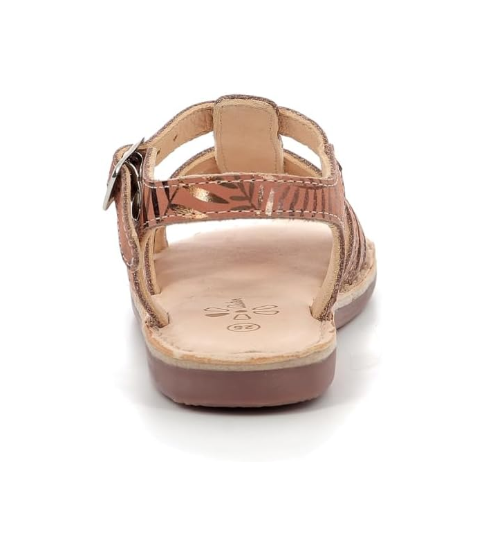 Aster Drolote, Sandales Fille, Orange Clair Fantaisie