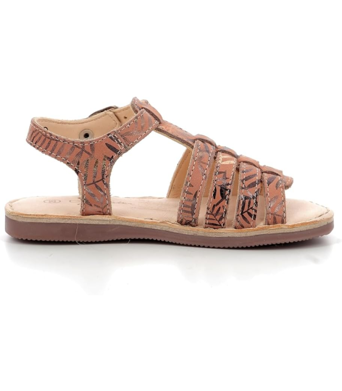 Aster Drolote, Sandales Fille, Orange Clair Fantaisie