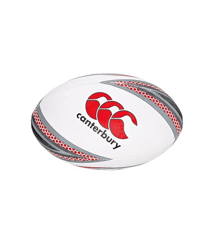 Canterbury Mentre Ballon de Rugby Unisexe, Blanc/Vert/Rouge, 5