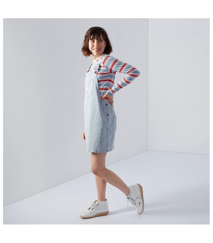 Kickers Pinafore Dress, Robe Femme, Bleu Clair, S