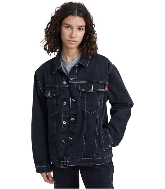 Denim Jacket, Veste Femme, Marine Charbon, S