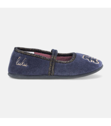Lulu Castagnette Chaussons ballerines Enfant bleu marine