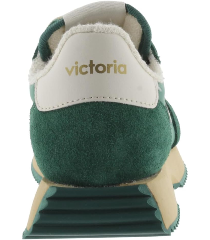 Victoria Basket Basse Cosmos Nylon & Pièces en Croûte De Cuir Assorties & Semelle Crantée 1134109 pour Femme