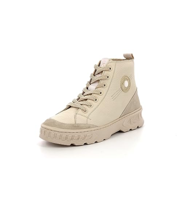KICKERS Femme Way Basket, Blanc, 38 EU