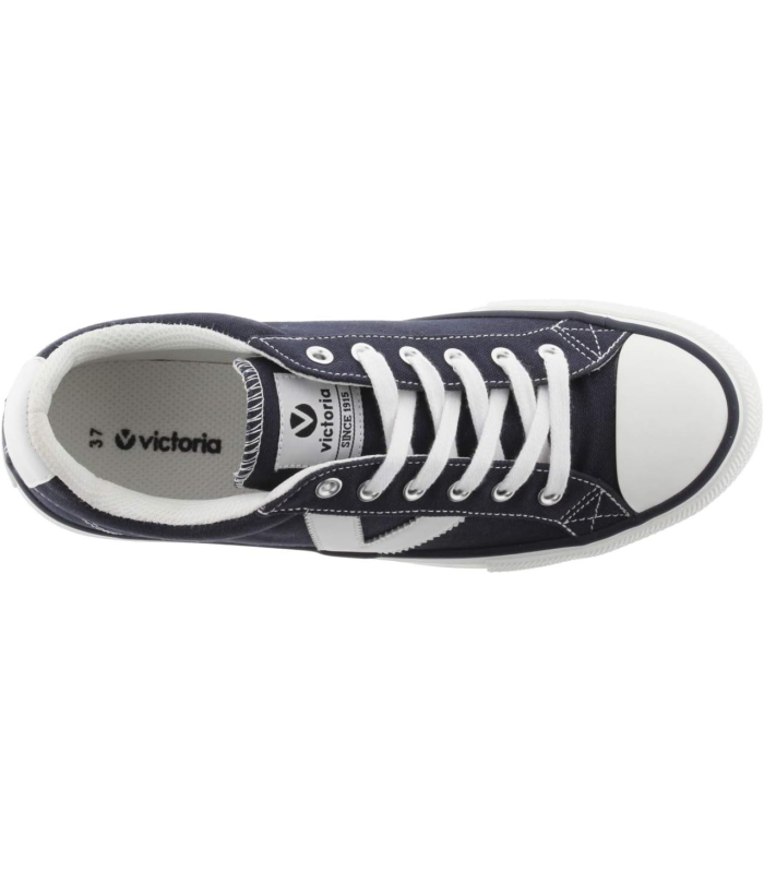 Victoria Basket Basse Unisexe Tribu Toile & Logo en Contraste & Bout en Caoutchouc 1065164 pour Adulte