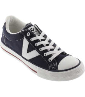 Victoria Basket Basse Unisexe Tribu Toile & Logo en Contraste & Bout e