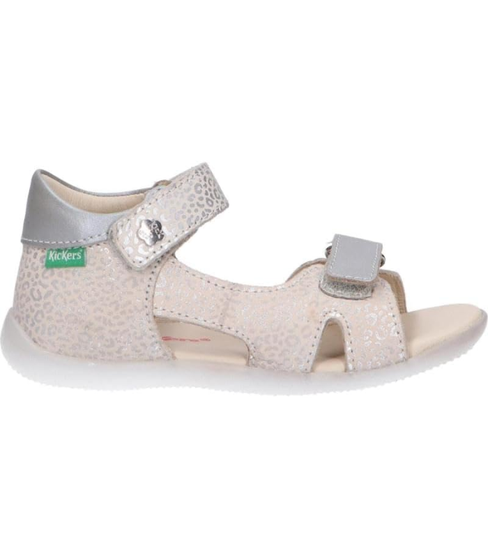 Kickers Sandales pour Fille et Garçon 696354-10 BINSIA-2 32 Blanc Leopard Taille 22 EU