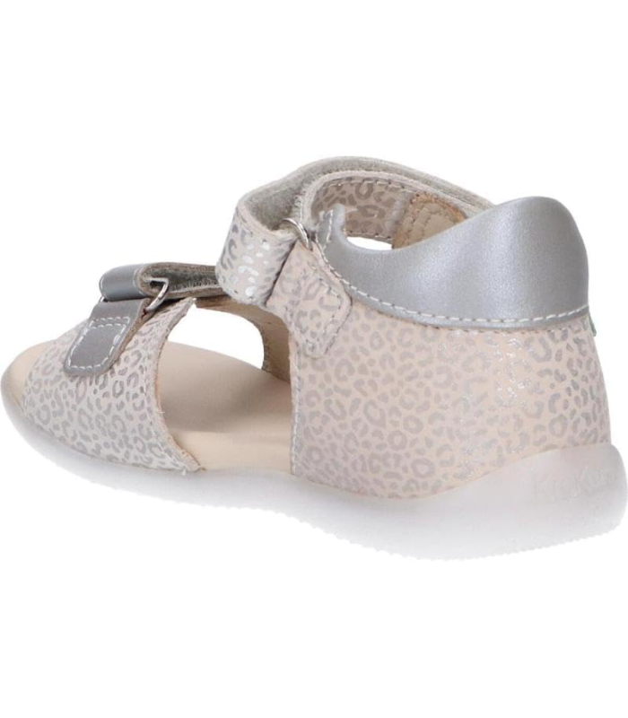 Kickers Sandales pour Fille et Garçon 696354-10 BINSIA-2 32 Blanc Leopard Taille 22 EU
