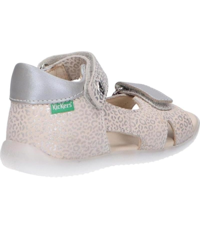 Kickers Sandales pour Fille et Garçon 696354-10 BINSIA-2 32 Blanc Leopard Taille 22 EU