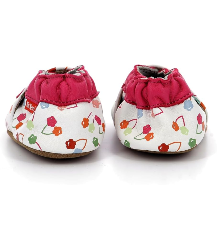 Kickbaby, Chaussons Fille, Blanc Cerise