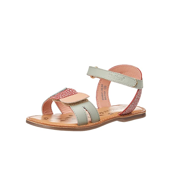 KICKERS Garçon Fille DISDANA Sandale, Vert Clair Rose, 24 EU