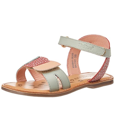 KICKERS Garçon Fille DISDANA Sandale, Vert Clair Rose, 24 EU