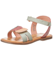 KICKERS Garçon Fille DISDANA Sandale, Vert Clair Rose, 24 EU