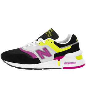 New Balance 997 Made in USA Sportstyle Jaune Fluo et Rose avec des Bas