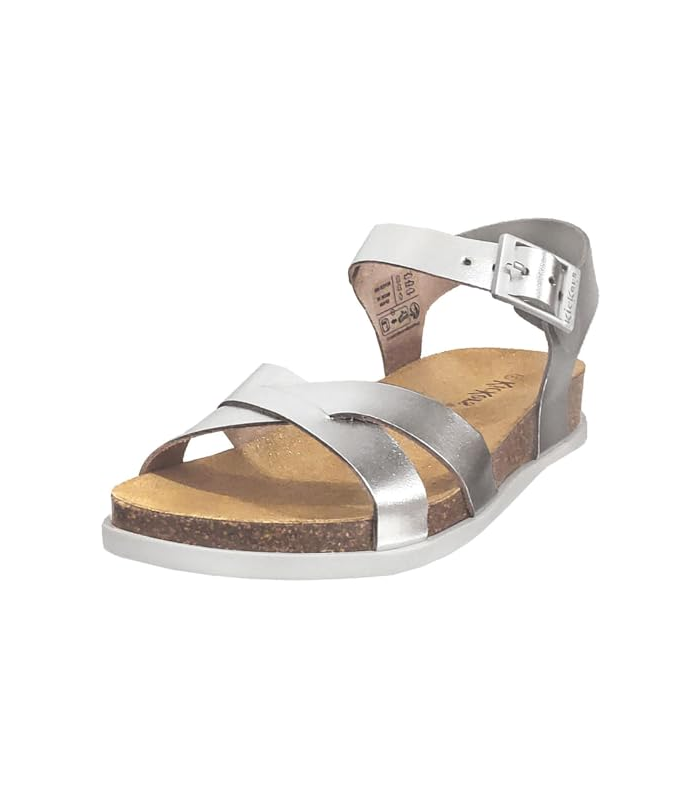 Kickers, Alberta 962371-50, Femme Sandale Argent métallisé - 40 EU