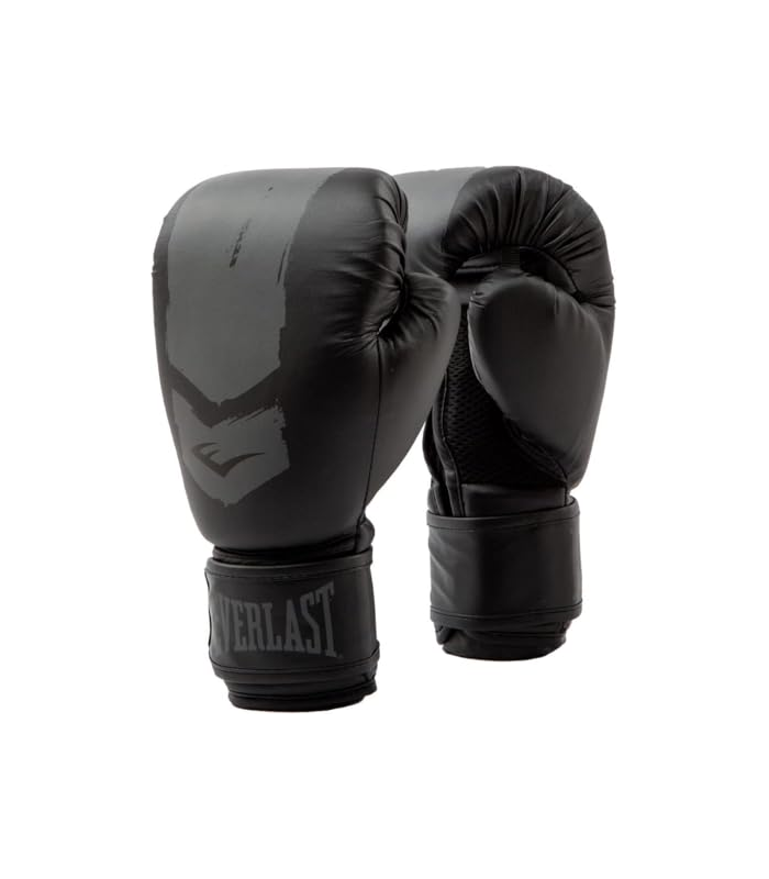 Everlast Prospect 2 Training Gloves Black/Grey 6oz - Enhanced Wrist Wrap for Support - Hook and Loop Closure for Wrist Stability