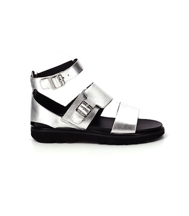 Neostrap, Sandales Femme, Argent, 38