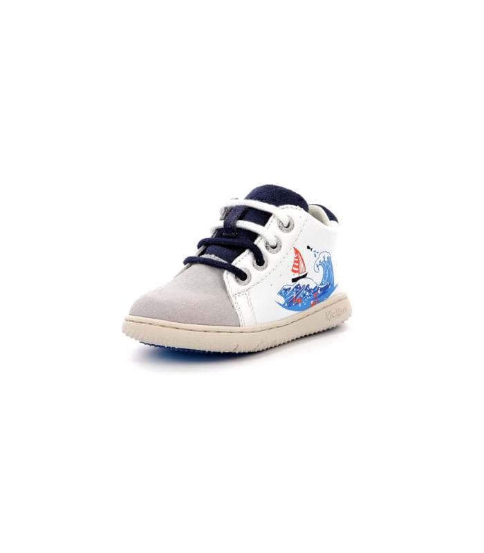 Kickblace, Bottillons Garçon, Blanc Wave, 24