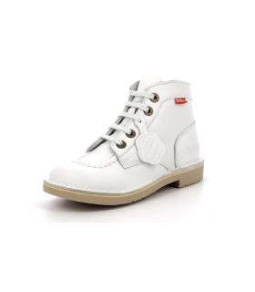 Kickers Col, Bottillons Mixte, Blanc, 32