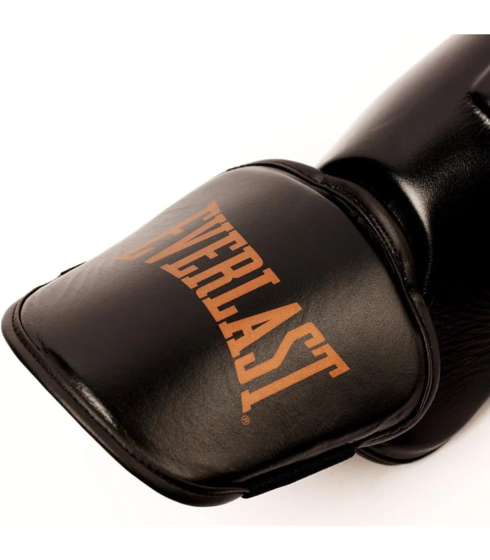 Everlast Protection Tibias Titan Pro, Noir, Protection pour Arts Martiaux et Sports de Combat, Équipement d'Entraînement