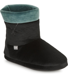 Dim Chaussons Femme D COURJEM Noir/Vert, Confortables à Enfiler, Pour Intérieur (37, Système Tailles Chaussures EU, Adulte,