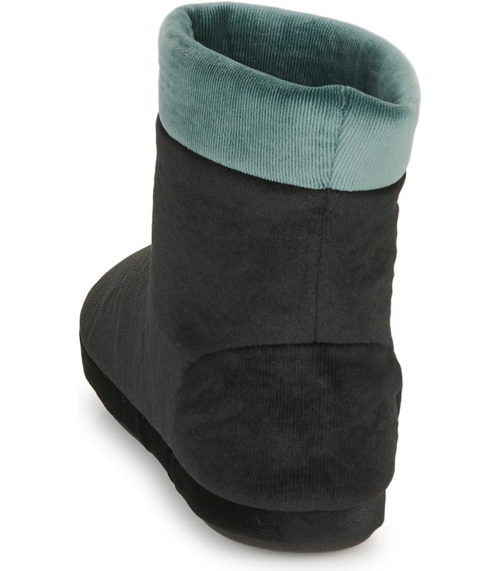 DIM Chaussons Femme D COURJEM Noir/Vert, Confortables à Enfiler, Pour Intérieur
